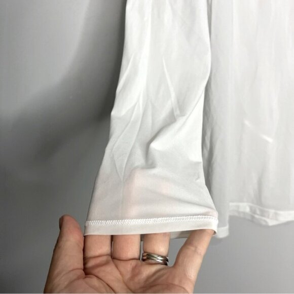 Lululemon If You're Lucky Long Sleeve Tee II - White, size 10 - Picture 10 of 15